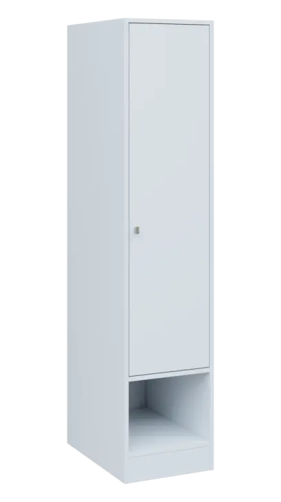 QN 5 - 4STN skříň šatní, 1-dveřová, pravá, výsuvné ramínko, 1830x400x600, bílá